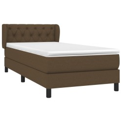 Sommier à lattes de lit avec matelas Marron foncé 80x200 cm 