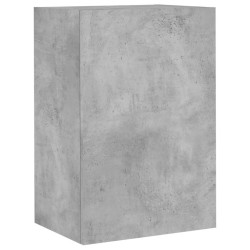 Meubles TV muraux 2 pcs gris béton 40,5x30x60cm bois ingénierie 