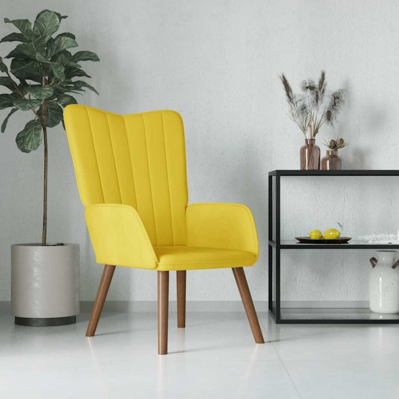Chaise de relaxation Jaune moutarde Velours Chaise de relaxation Jaune moutarde Velours
