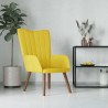 Chaise de relaxation Jaune moutarde Velours 