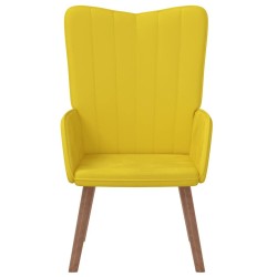 Chaise de relaxation Jaune moutarde Velours 