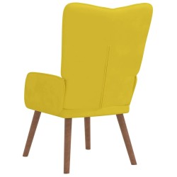 Chaise de relaxation Jaune moutarde Velours 