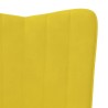 Chaise de relaxation Jaune moutarde Velours 