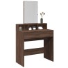 Coiffeuse avec miroir chêne marron 80x41x144,5 cm 