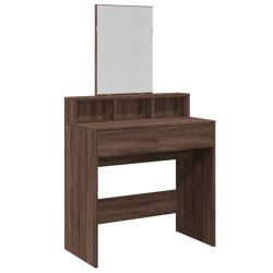 Coiffeuse avec miroir chêne marron 80x41x144,5 cm 