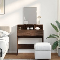 Coiffeuse avec miroir chêne marron 80x41x144,5 cm 