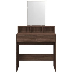 Coiffeuse avec miroir chêne marron 80x41x144,5 cm 