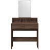 Coiffeuse avec miroir chêne marron 80x41x144,5 cm 