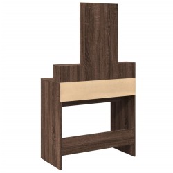 Coiffeuse avec miroir chêne marron 80x41x144,5 cm 