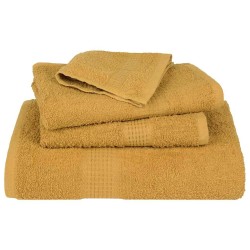 Serviettes de visage 2 pcs doré 30x30 cm 360 g/m² 100% coton 
