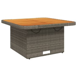 Ensemble à manger de jardin 3 pcs coussins gris résine tressée 