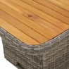 Ensemble à manger de jardin 3 pcs coussins gris résine tressée 