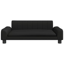 Canapé pour enfants noir 90x53x30 cm similicuir 