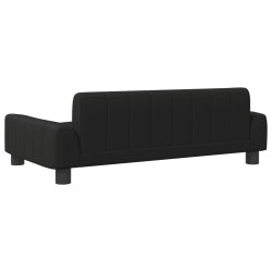 Canapé pour enfants noir 90x53x30 cm similicuir 