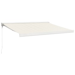 Auvent rétractable crème 3x2,5 m tissu et aluminium 