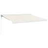 Auvent rétractable crème 3x2,5 m tissu et aluminium 