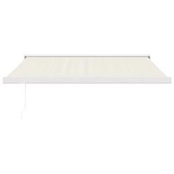 Auvent rétractable crème 3x2,5 m tissu et aluminium 