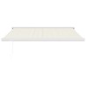 Auvent rétractable crème 3x2,5 m tissu et aluminium 
