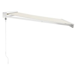 Auvent rétractable crème 3x2,5 m tissu et aluminium 