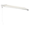 Auvent rétractable crème 3x2,5 m tissu et aluminium 