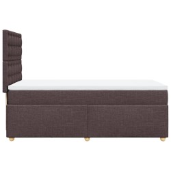 Sommier à lattes de lit avec matelas Marron foncé 90x200 cm 