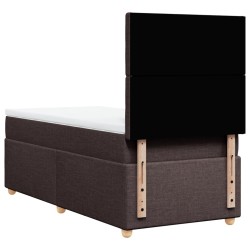 Sommier à lattes de lit avec matelas Marron foncé 90x200 cm 