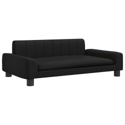 Lit pour chien noir 90x53x30 cm similicuir 
