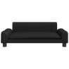 Lit pour chien noir 90x53x30 cm similicuir 