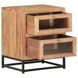 Table de chevet 40x30x50 cm Bois d'acacia massif 