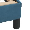 Lit avec matelas bleu 140x190 cm velours 