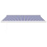 Auvent rétractable bleu et blanc 3x2,5 m tissu et aluminium 