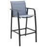 Ensemble de bar de jardin 5 pcs Noir et gris 