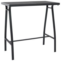 Ensemble de bar de jardin 5 pcs Noir et gris 