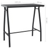 Ensemble de bar de jardin 5 pcs Noir et gris 