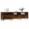 Meuble TV chêne fumé 150x30x44,5 cm bois d'ingénierie 