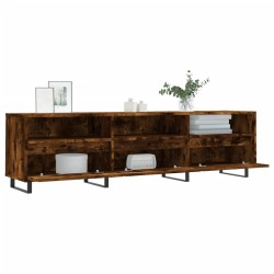 Meuble TV chêne fumé 150x30x44,5 cm bois d'ingénierie 