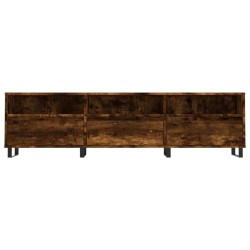 Meuble TV chêne fumé 150x30x44,5 cm bois d'ingénierie 