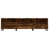Meuble TV chêne fumé 150x30x44,5 cm bois d'ingénierie 
