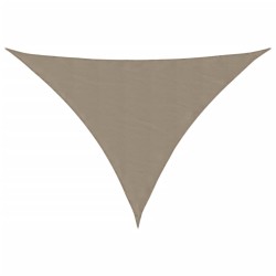 Voile de parasol tissu oxford triangulaire 2,5x2,5x3,5 m taupe 