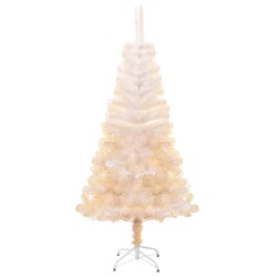 Sapin de Noël artificiel pointes iridescentes Blanc 150 cm PVC 
