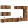Ensemble de meuble TV mural 7 pcs vieux bois bois d'ingénierie 