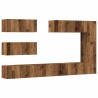 Ensemble de meuble TV mural 7 pcs vieux bois bois d'ingénierie 