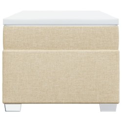 Sommier à lattes de lit avec matelas Crème 100x200 cm Tissu 