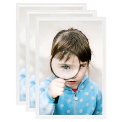 Collage de cadres photo 3 pcs de table Blanc 18x24 cm MDF 