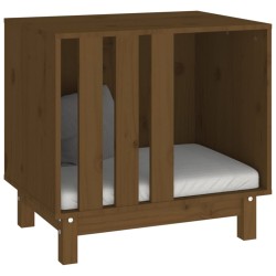 Niche pour chien Marron miel 60x45x57 cm Bois de pin massif 
