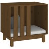 Niche pour chien Marron miel 60x45x57 cm Bois de pin massif 