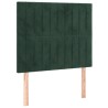 Sommier à lattes de lit avec matelas Vert foncé 100x200 cm 