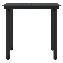 Ensemble à manger de jardin avec coussins 3 pcs noir 