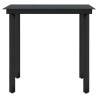 Ensemble à manger de jardin avec coussins 3 pcs noir 