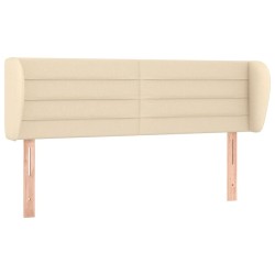 Tête de lit avec oreilles Crème 147x23x78/88 cm Tissu 